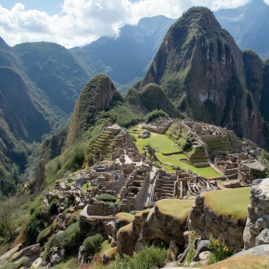 machu picchu ancient inca citadel amidst the andes mountains