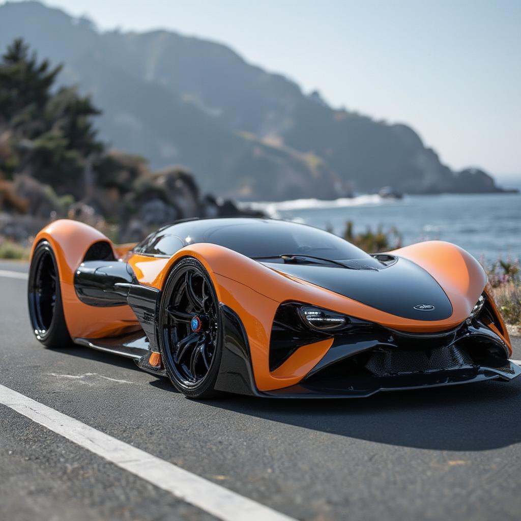 mclaren 720s spider side view powerful design