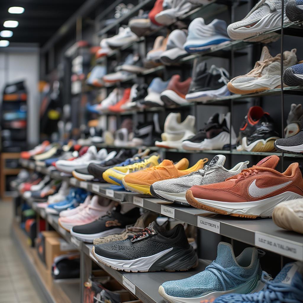 Diverse Sports Footwear Display