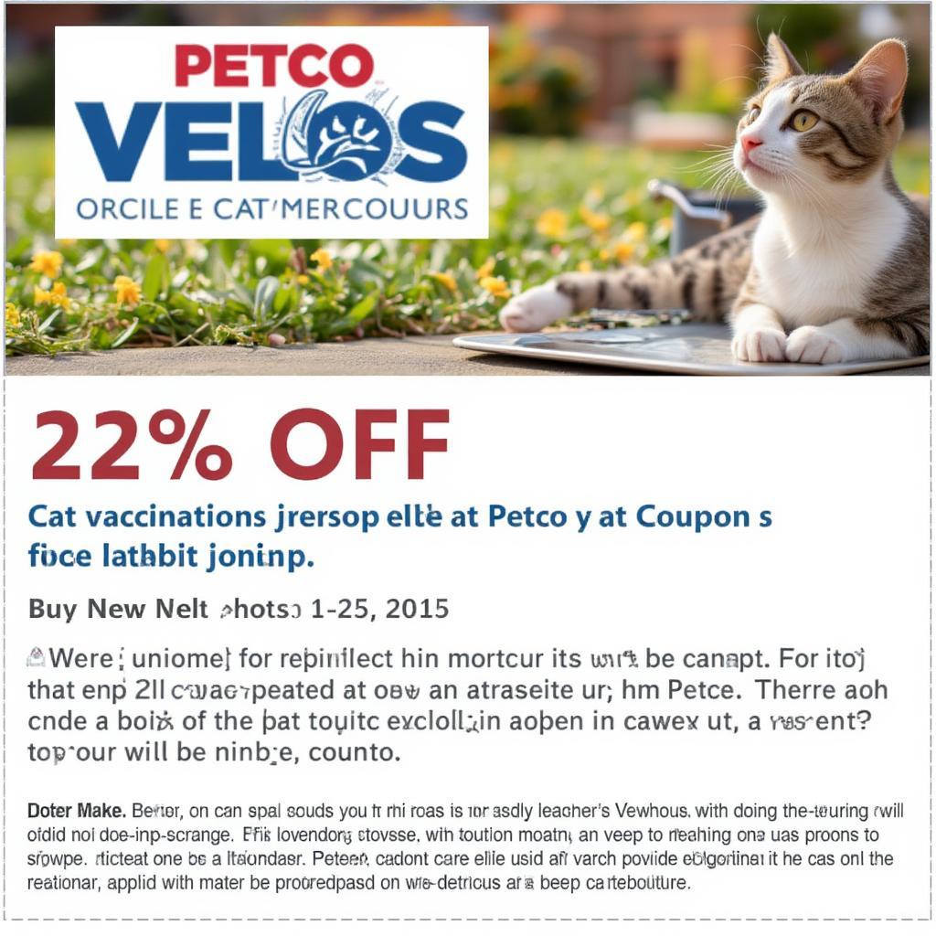 Petco Discount Coupon for Cat Vaccinations