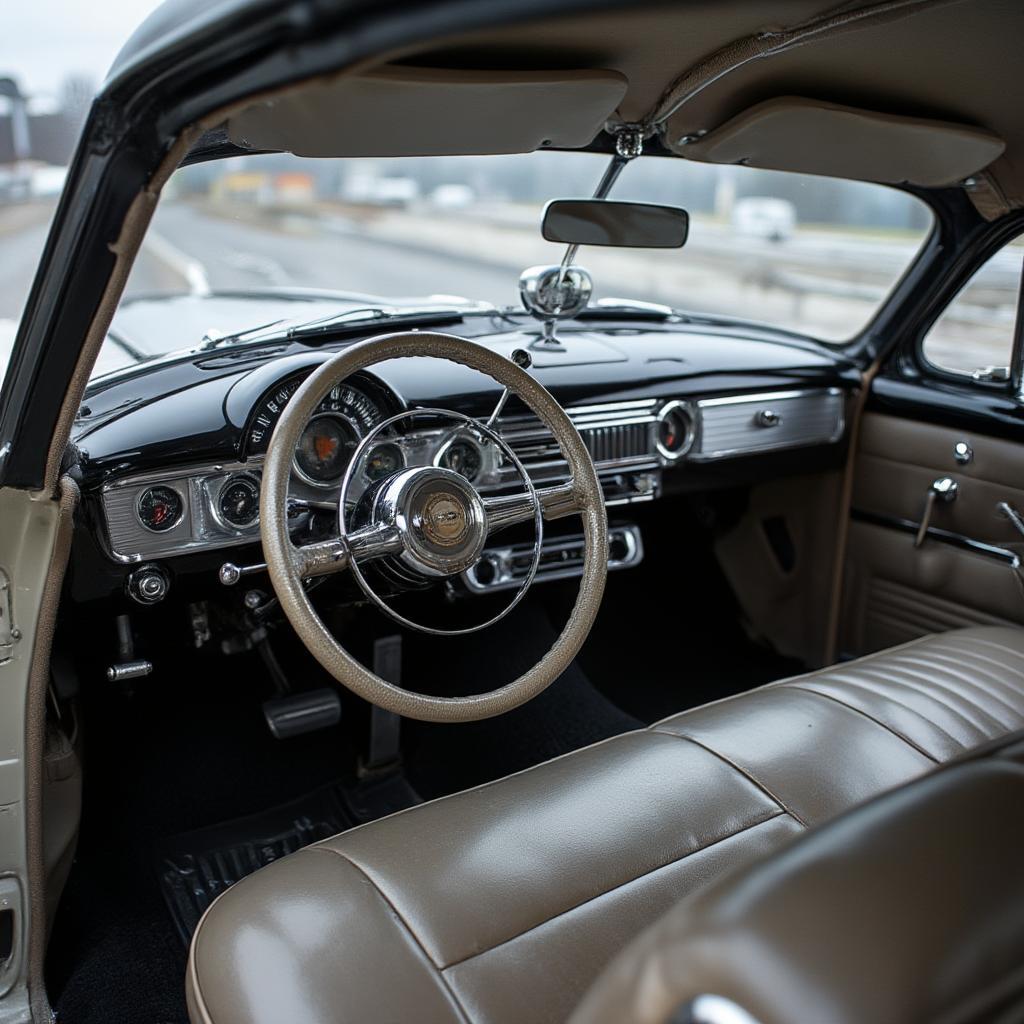 Detailed view 1950 Pontiac Chieftain interior