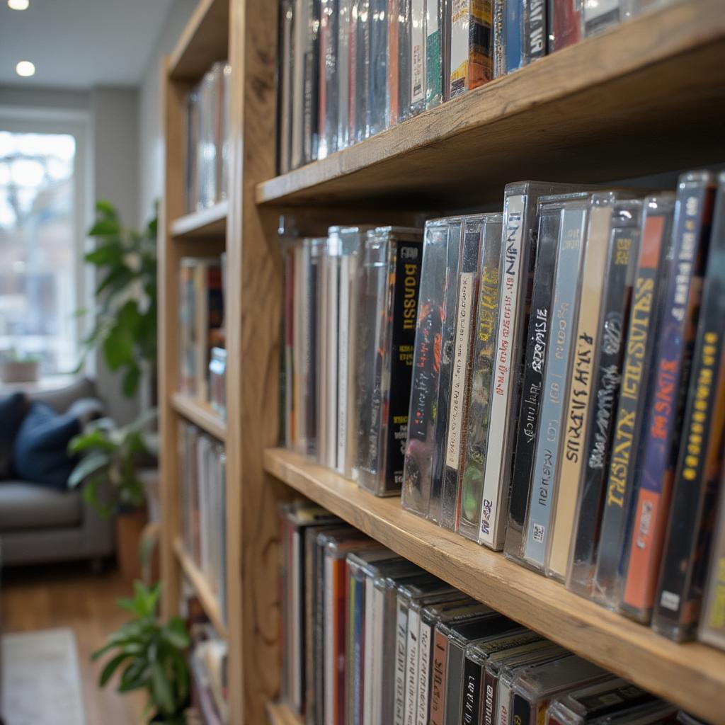 pop cd collection shelf