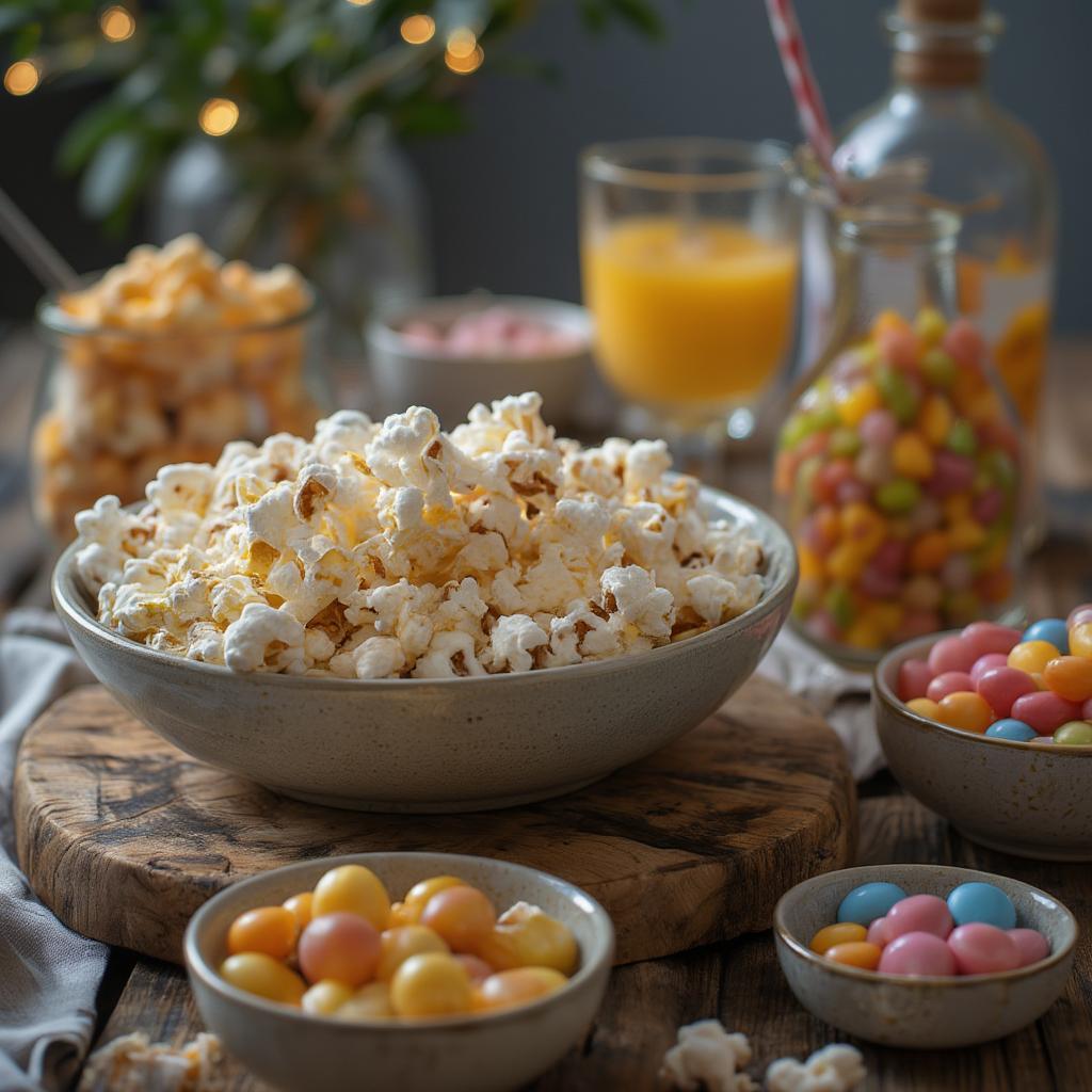 popcorn and snack movie night details