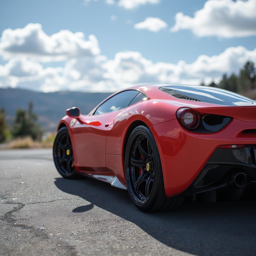 red ferrari sport car rental