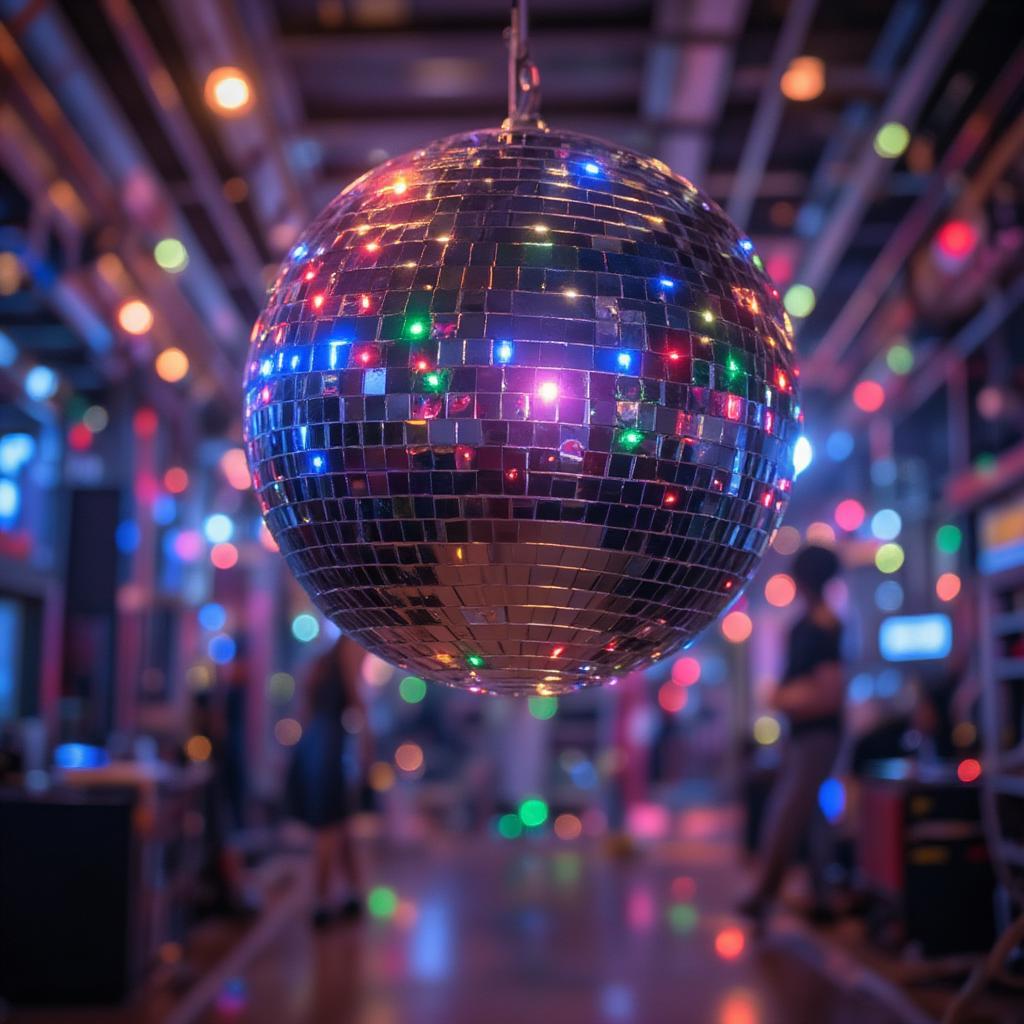 retro disco ball funky lights