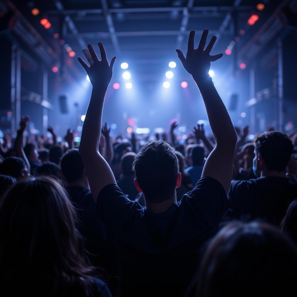 Energetic Rock Concert Crowd