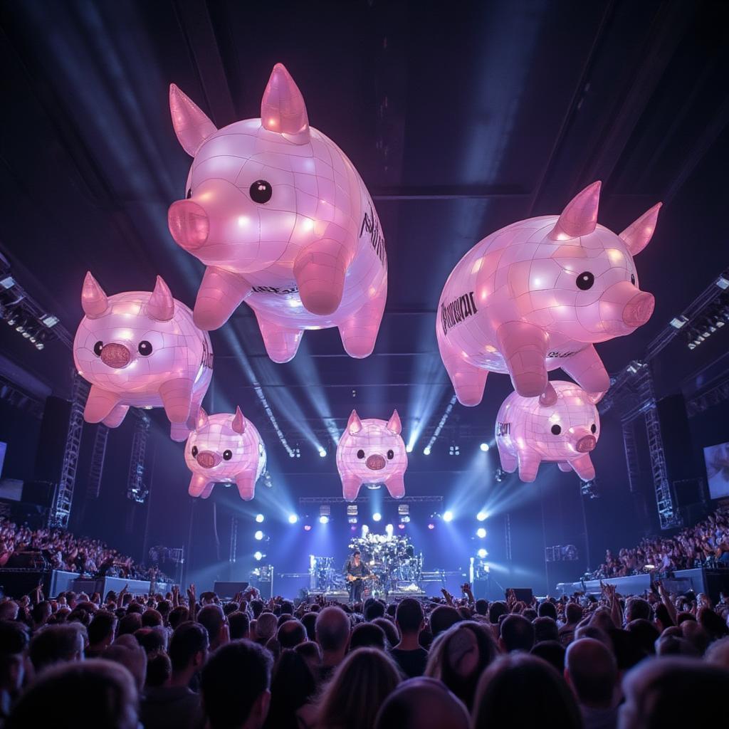 roger waters tour inflatables pigs