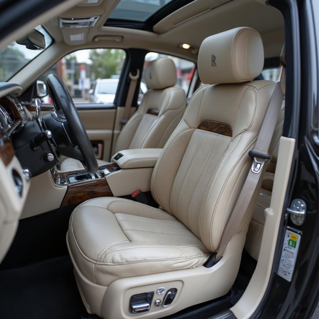 rolls royce phantom customized interior detailing