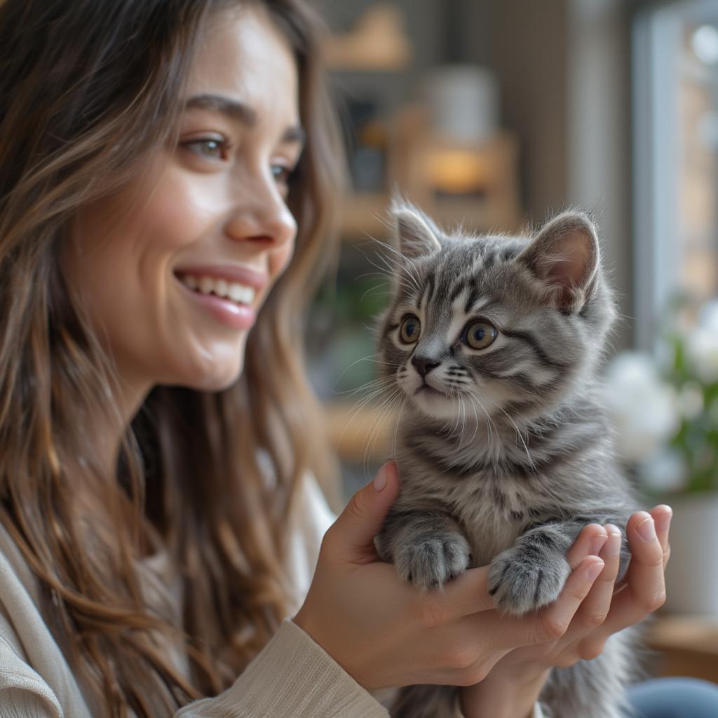 Adorable kitten getting a second chance at a loving home