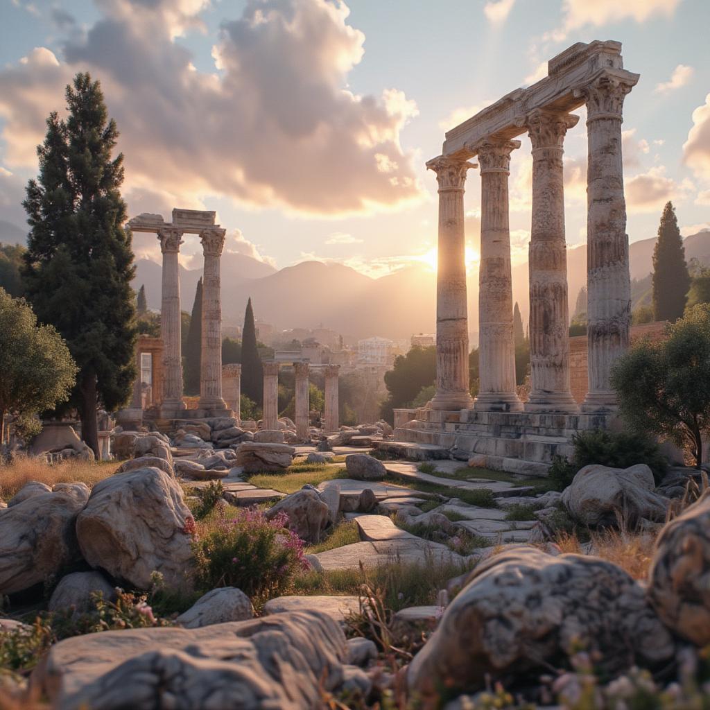 The ruins of the Temple of Artemis at Ephesus