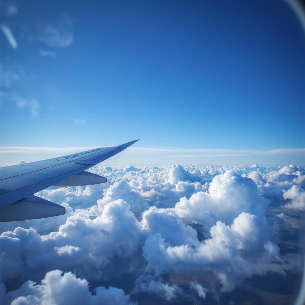 airplane window traveling