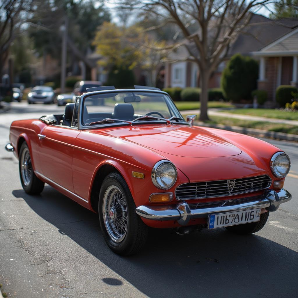 triumph stag red convertible classic