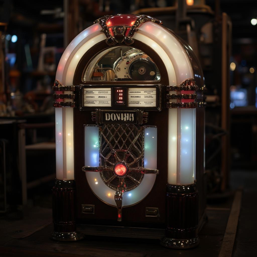 vintage jukebox playing oldies music