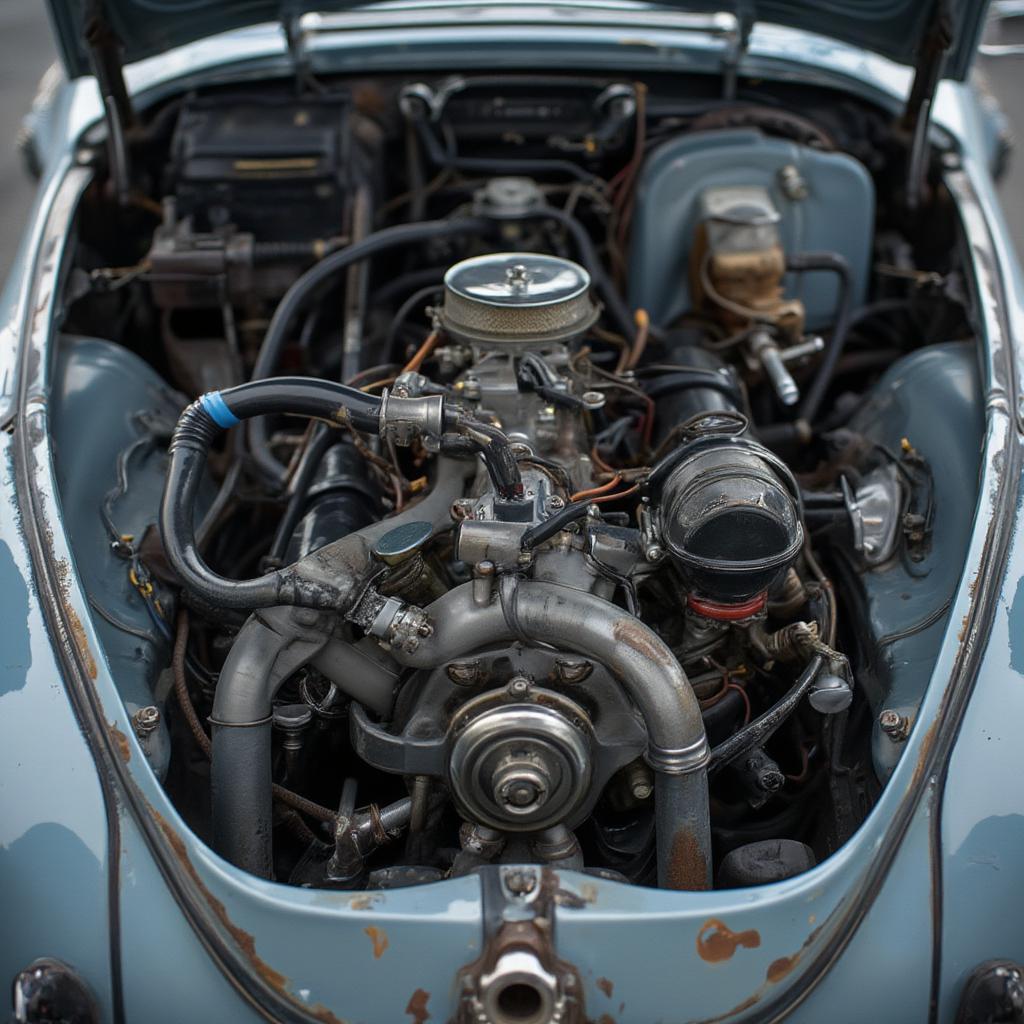 Classic VW Beetle Engine Compartment