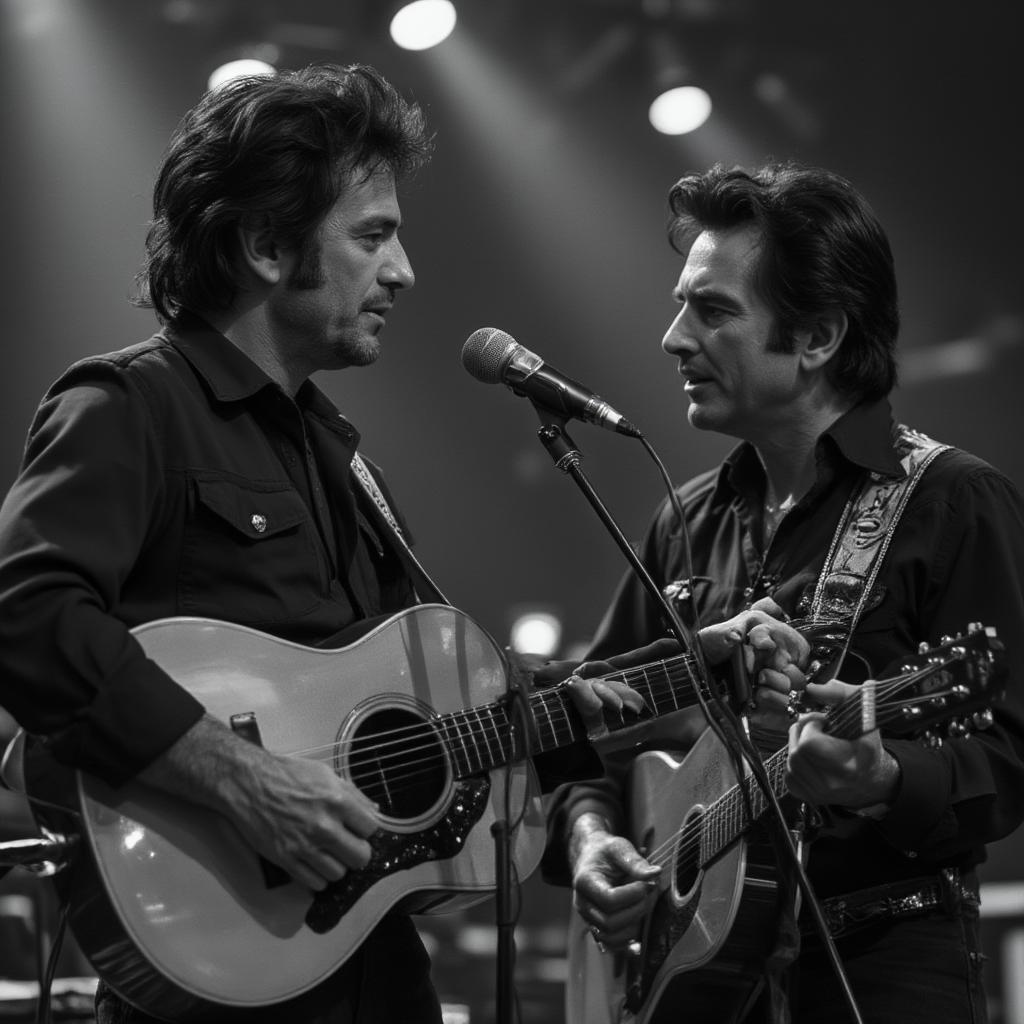 waylon and johnny cash duet performance