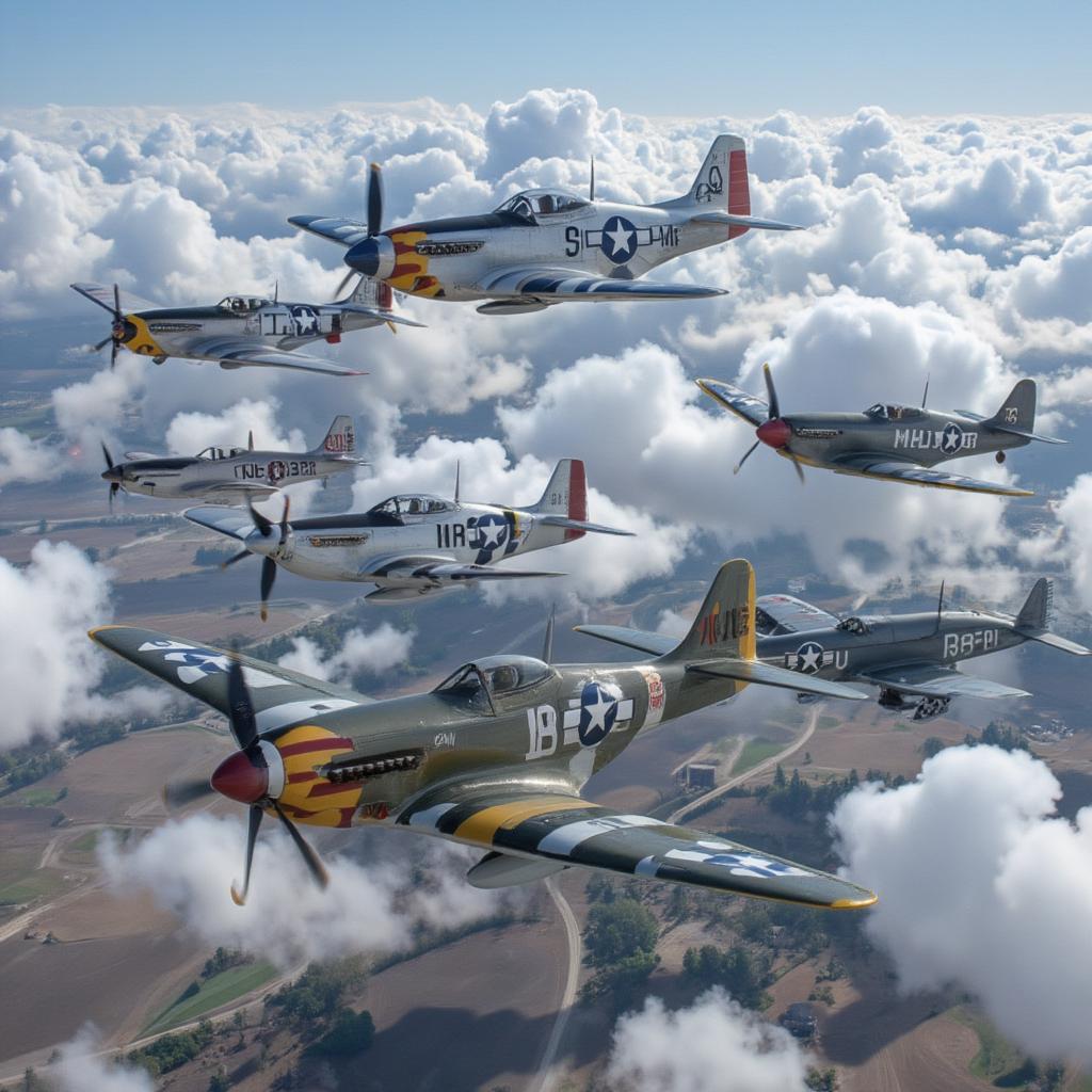 World War II Fighter Plane Lineup