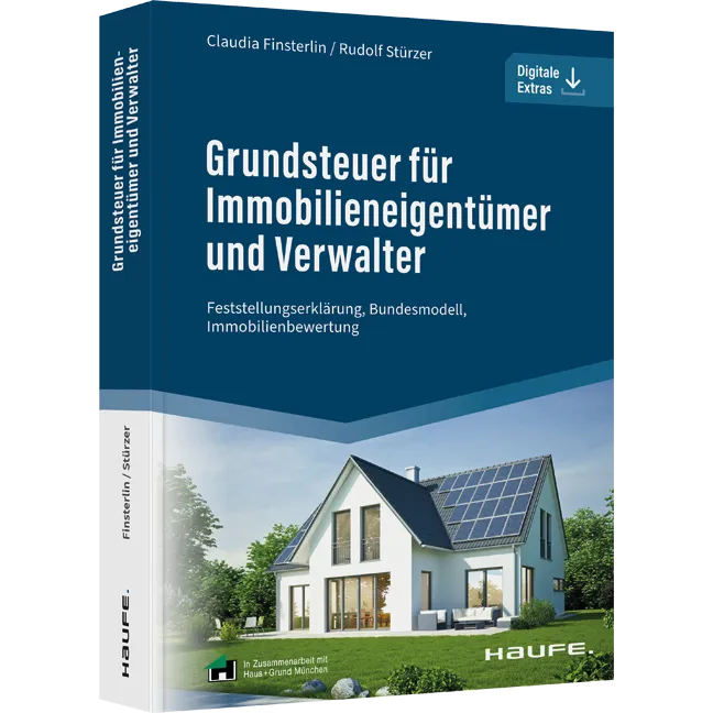 Abbildung eines Wohnhauses mit Grundbucheintrag