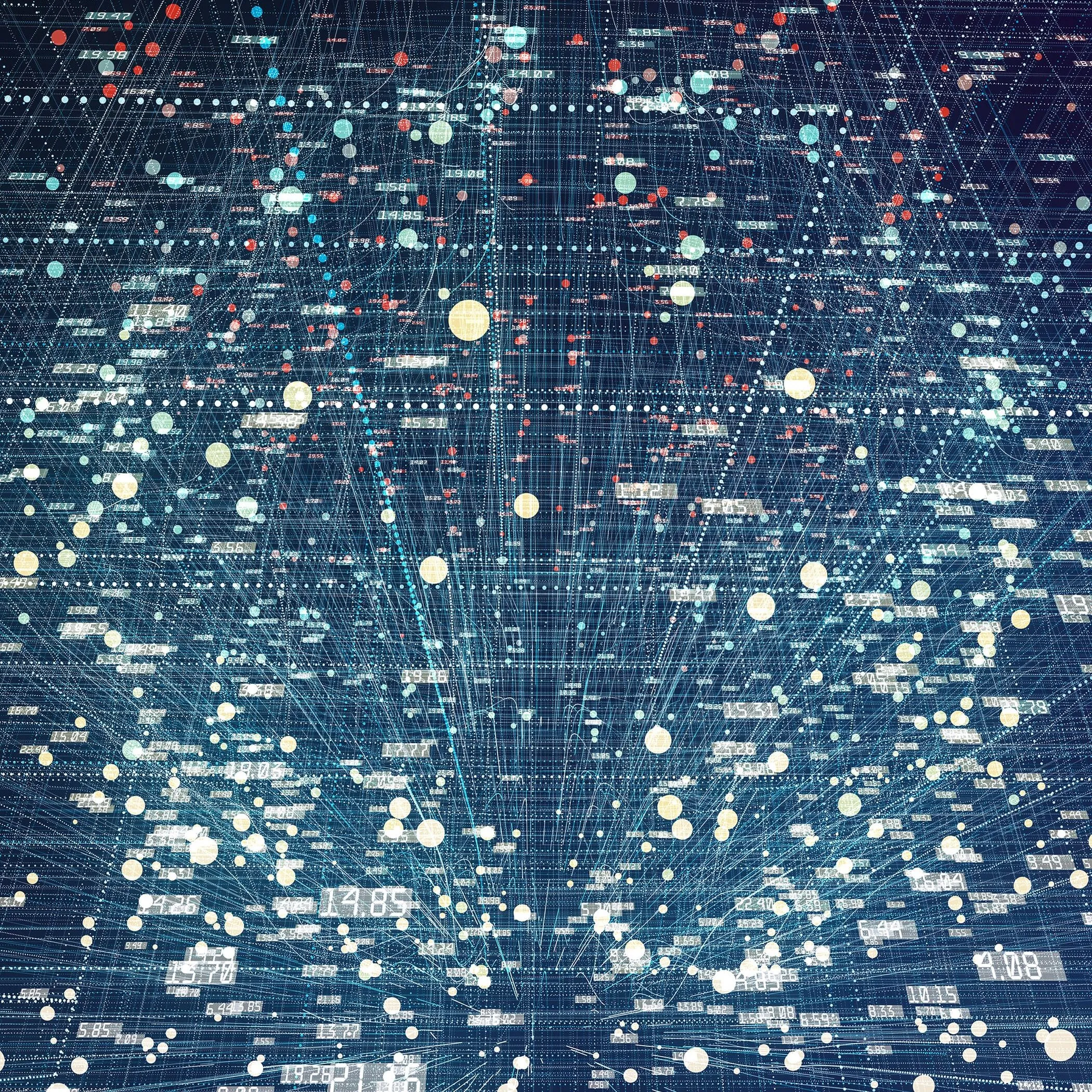 Abstrakte Darstellung des exponentiellen Datenwachstums und der Komplexität der Data Era, einem zentralen Aspekt aktueller technologien.