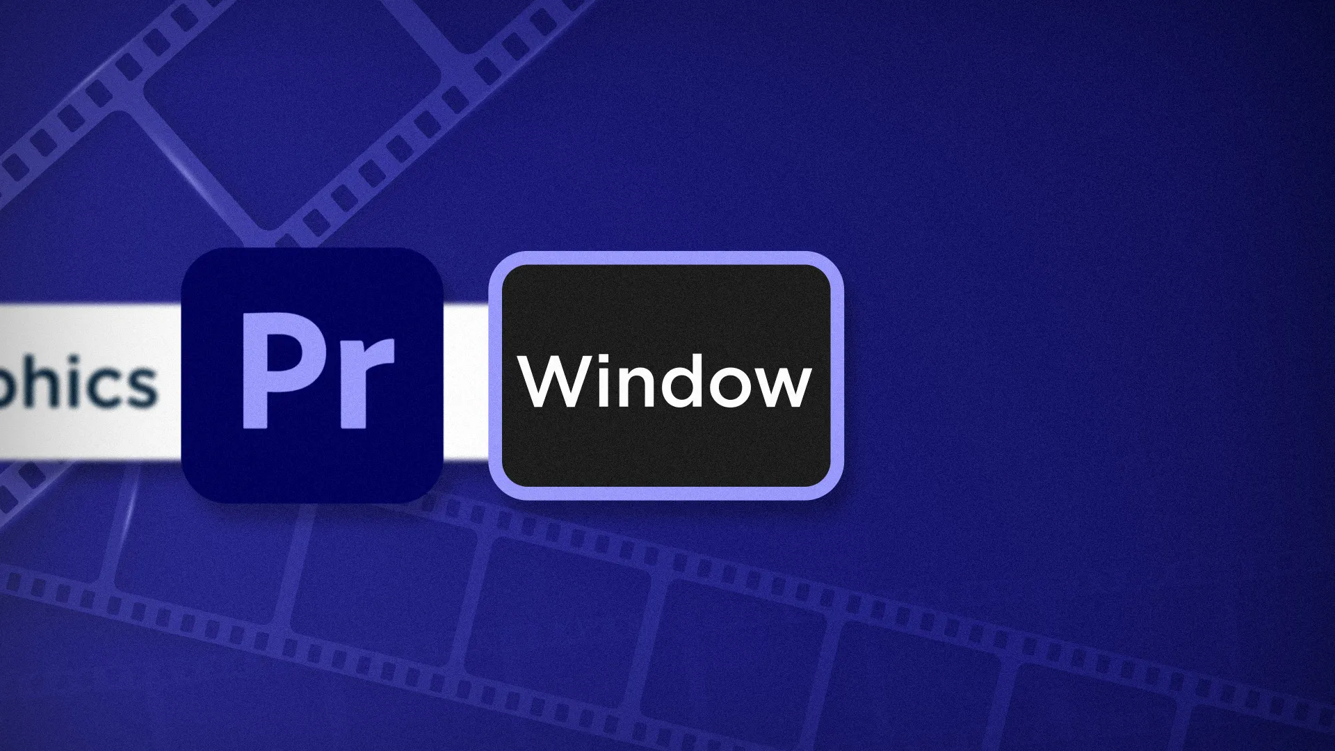 Adobe Premiere Pro Benutzeroberfläche mit offenem Window-Menü zur Workflow-Optimierung