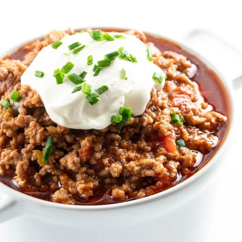 Amerikanisches Keto Chili con Carne ohne Bohnen und ohne mais Mobile Featured Image