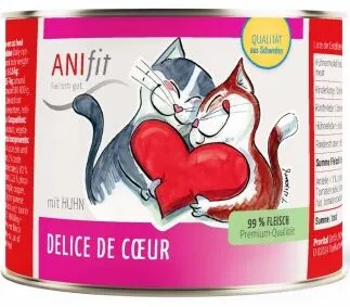 Anifit Delice de Coeur mit Huhn, Nassfutter für Katzen mit hohem Fleischanteil
