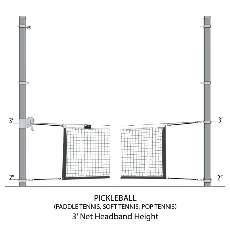 Anleitung zur Installation des verstellbaren Sportnetzes