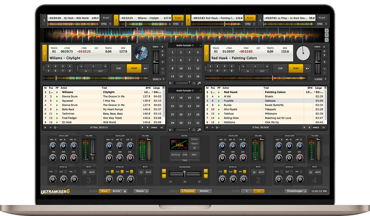 Anpassbare Benutzeroberfläche von UltraMixer