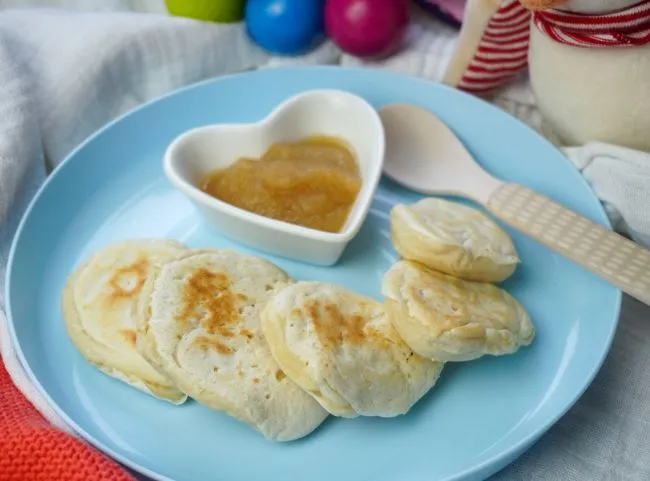 Apfelmus Pancakes ohne Ei, ideal für Allergiker Babys