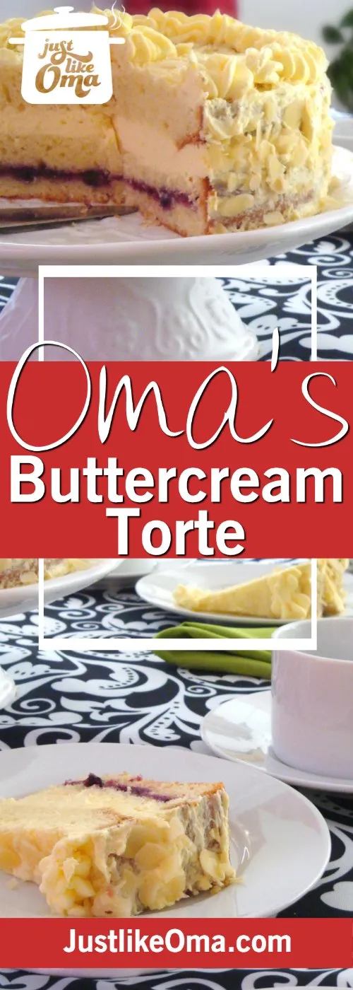 Appetitliche Buttercremetorte auf einem eleganten Teller, bereit für den traditionellen deutschen Kaffeeklatsch.