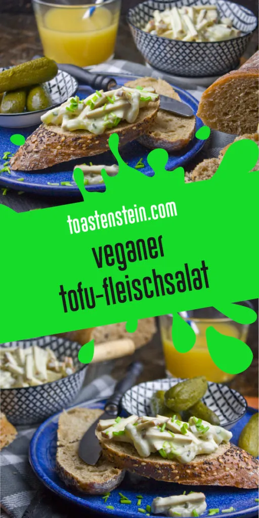 Appetitlicher vegetarischer Tofu-Fleischsalat, perfekt als gesunder Brotaufstrich für die moderne deutsche Küche.