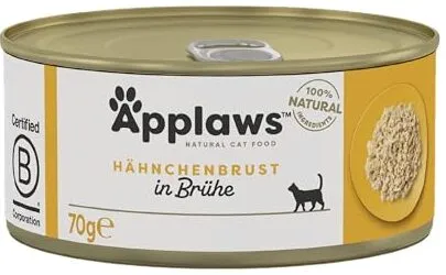 Applaws Hühnerbrust in Brühe, Ergänzungsfuttermittel für Katzen