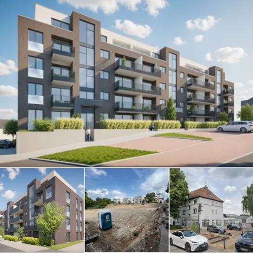 Architektonische Visualisierung des Neubauprojekts Veronikastraße 7-11 in Rüttenscheid.