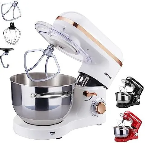 Arebos Küchenmaschine 1500W 6L auf einem Küchentisch