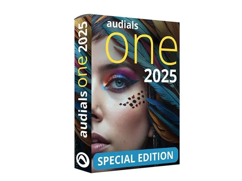 Audials One 2025 Special Edition Benutzeroberfläche mit Multimedia-Funktionen und Hinweis auf kostenlosen Download
