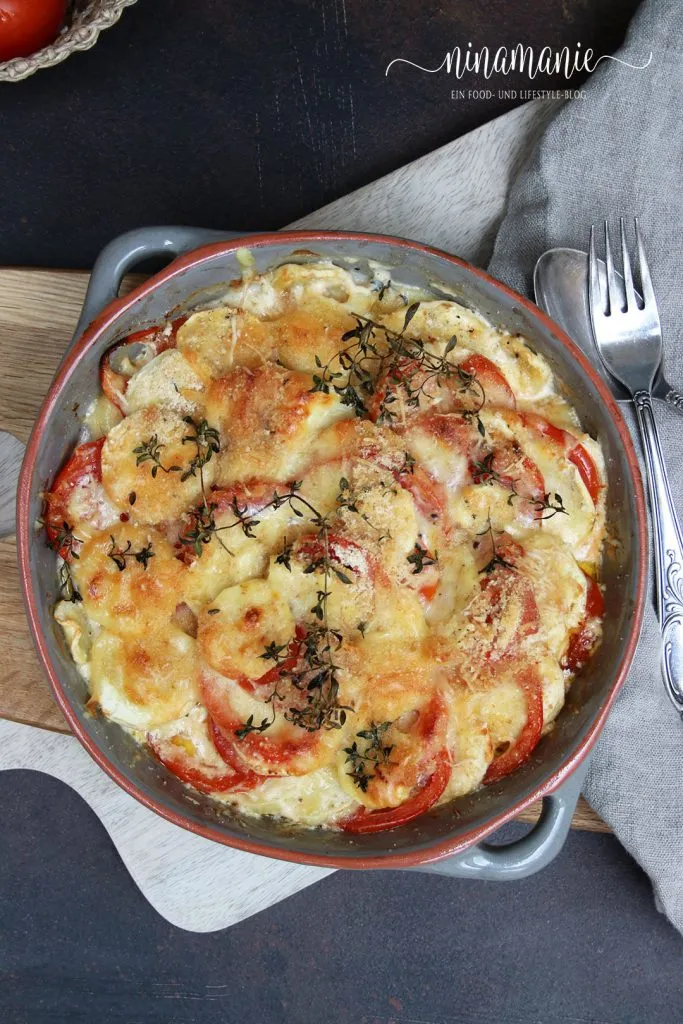 Auflauf mit Pastinaken und Tomaten