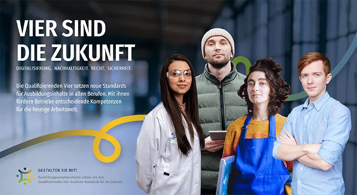 Ausbildungsverantwortliche setzen mit den Qualifizierenden Vier moderne Standards für die Zukunft.