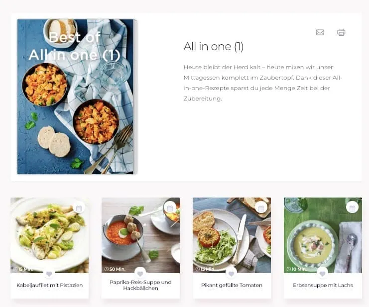 Auswahl an vielfältigen One Pot Gerichten für den Thermomix in einer Rezeptsammlung
