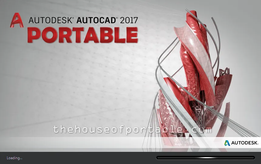 AutoCAD 2016 Benutzeroberfläche mit offenem Projekt, illustrierend die Design-Möglichkeiten der portable Version für 2D- und 3D-Konstruktionen.
