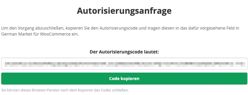 Autorisierungscode