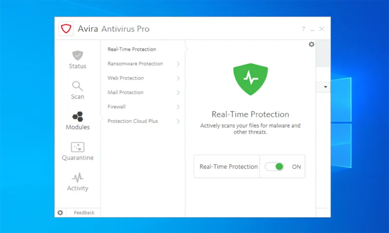 Avira Features Übersicht