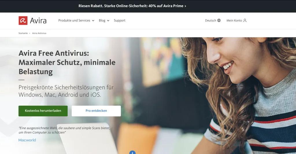 Avira Free Antivirus schützt Ihre Online-Banking-Aktivitäten