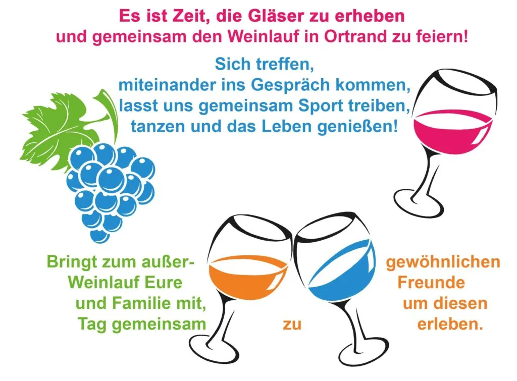 Begrüßung beim Weinlauf in Ortrand