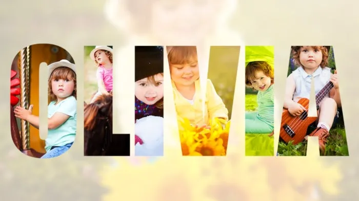 Beispiel für einen Text, bei dem jeder Buchstabe ein anderes Foto enthält.