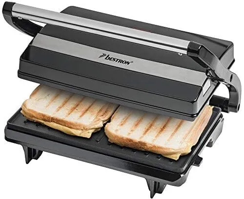 Bestron APM123Z – Paninigrill-Sandwichmaker für individuell befüllte Brote