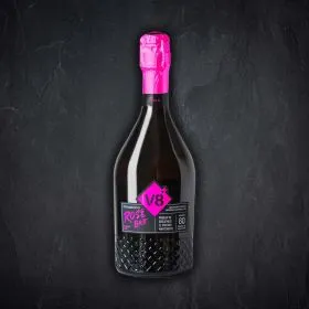 Bild: Eine elegante Flasche Rosé Prosecco mit feiner Perlage