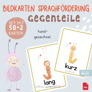 Bildkarten Sprachförderung Gegenteile Bilder Wilma Wochenwurm Wilmas Material Gegensätze
