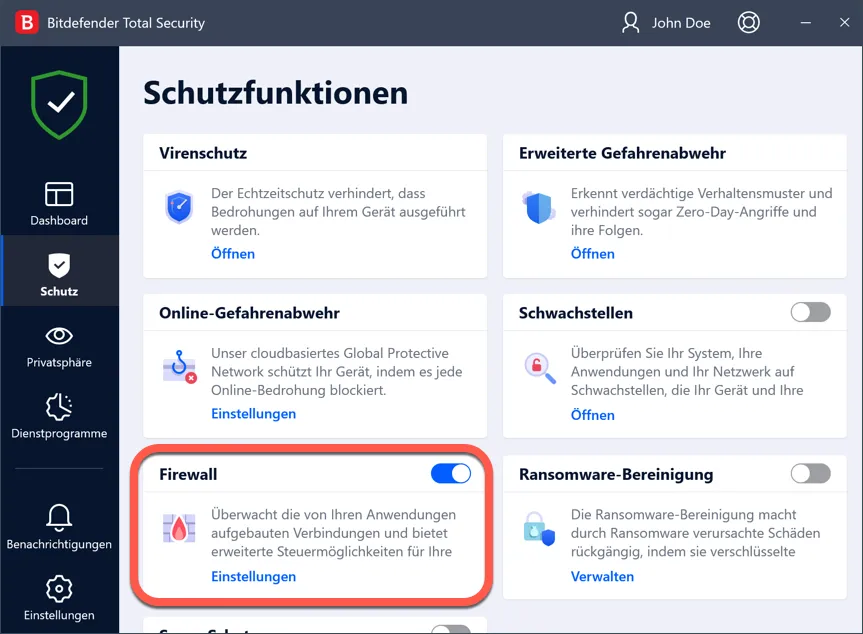 Bitdefender-Firewall