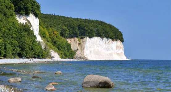 Blick auf die Kreidefelsen auf Rügen