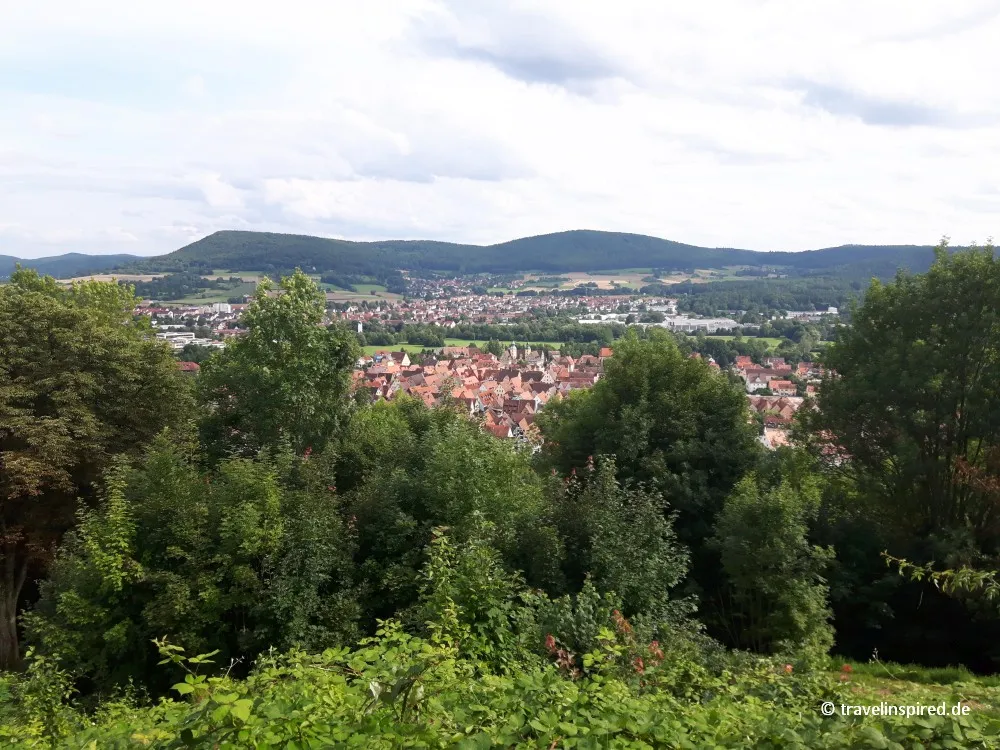 Blick auf Hersbruck vom Fränkischen Gebirgsweg im Nürnberger Land