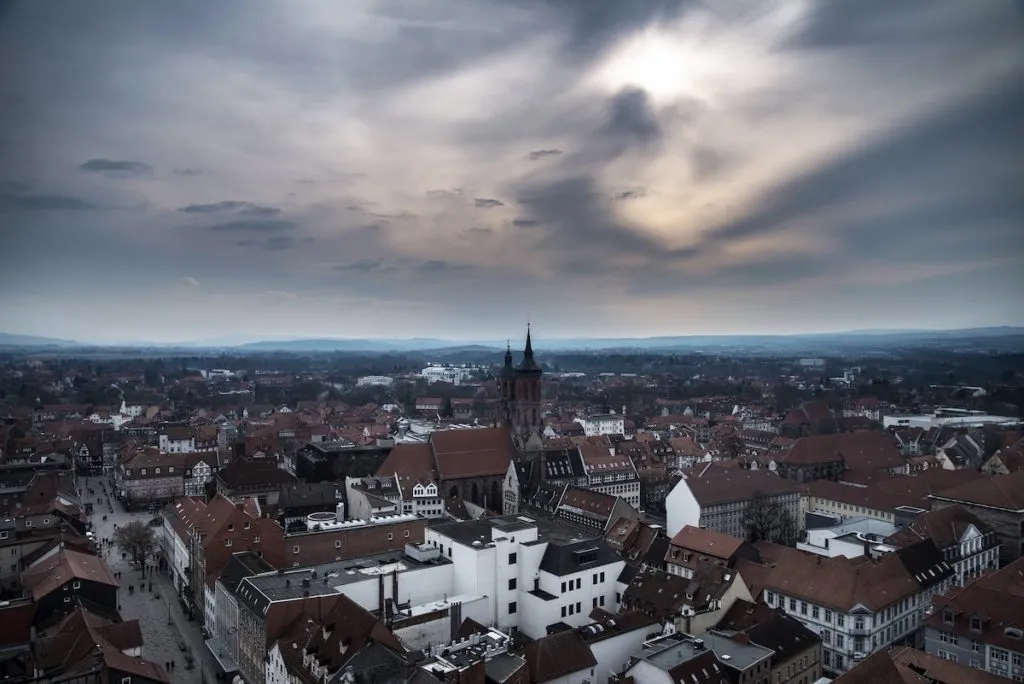 Blick über Göttingen ein beliebtes Reiseziel in Norddeutschland